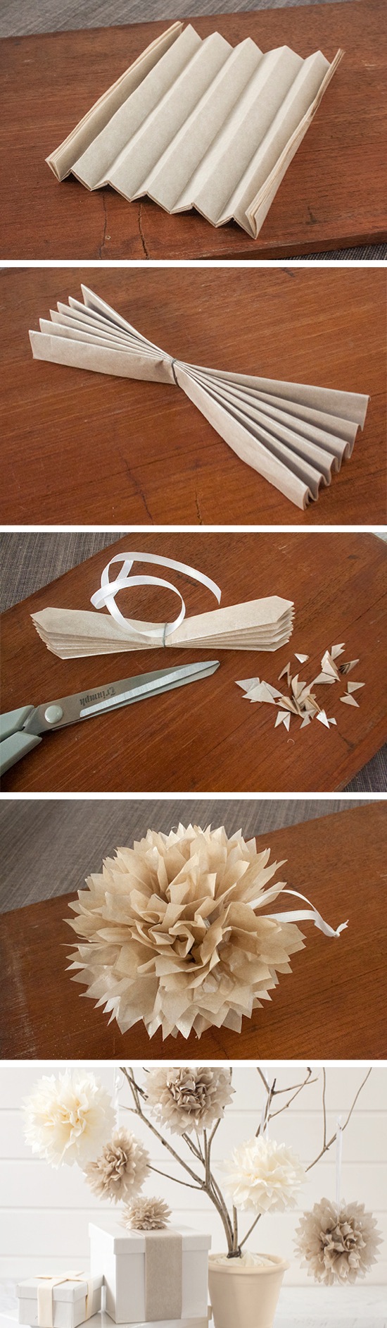 Easy DIY Tissue Paper Pom Poms | Craft By Photo